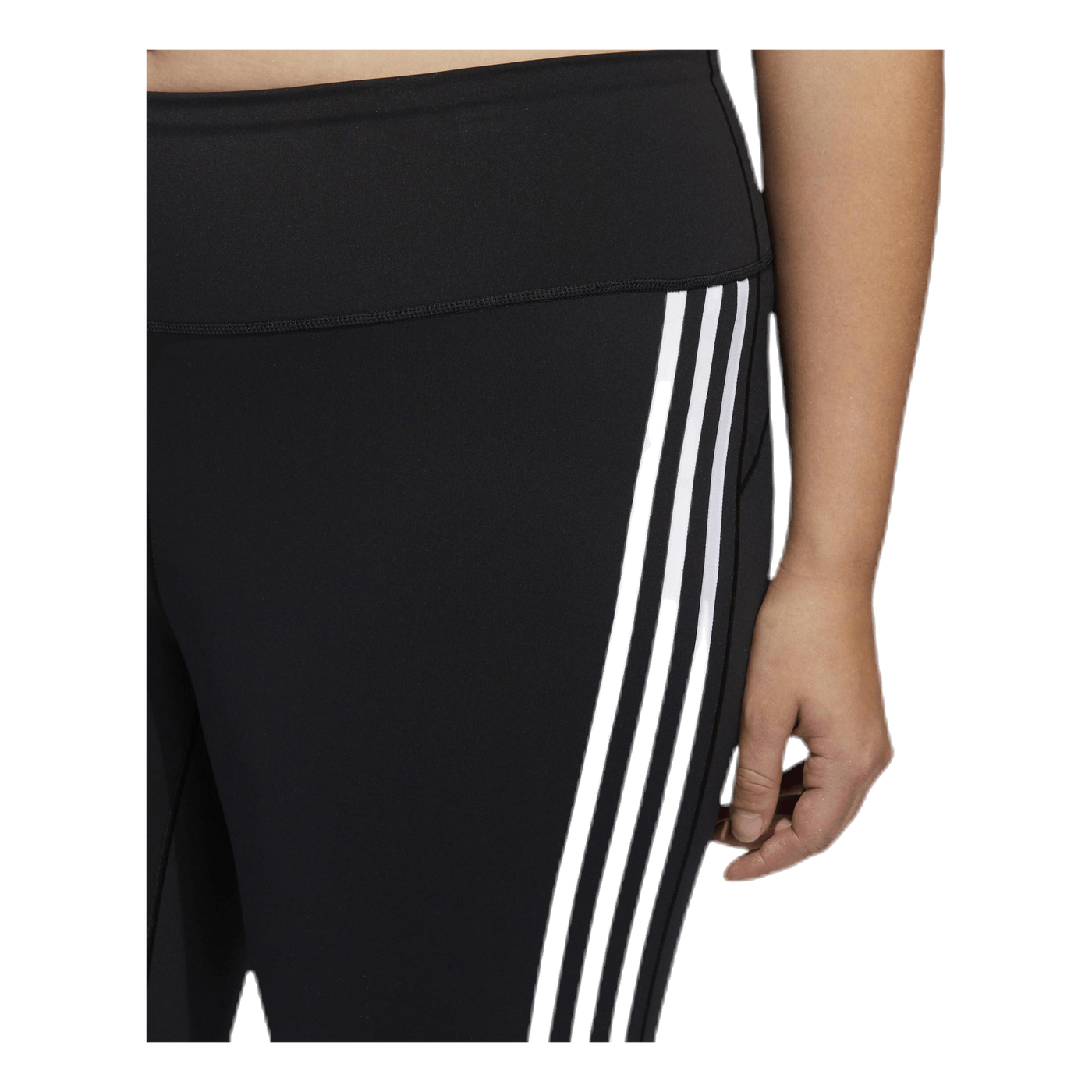 Believe This 2.0 3 Stripe 7/8 Tight Plus Size Black / White