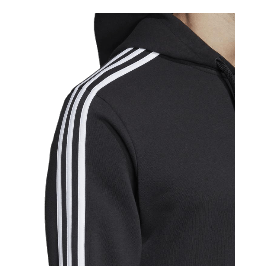 Essentials 3 Stripes Fullzip French Terry Black / White