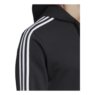 Essentials 3 Stripes Fullzip French Terry Black / White