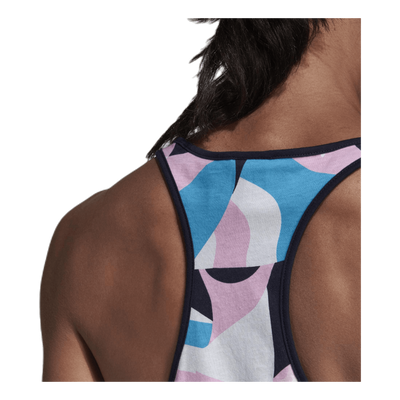 Sid All Over Print Tank Pink/White