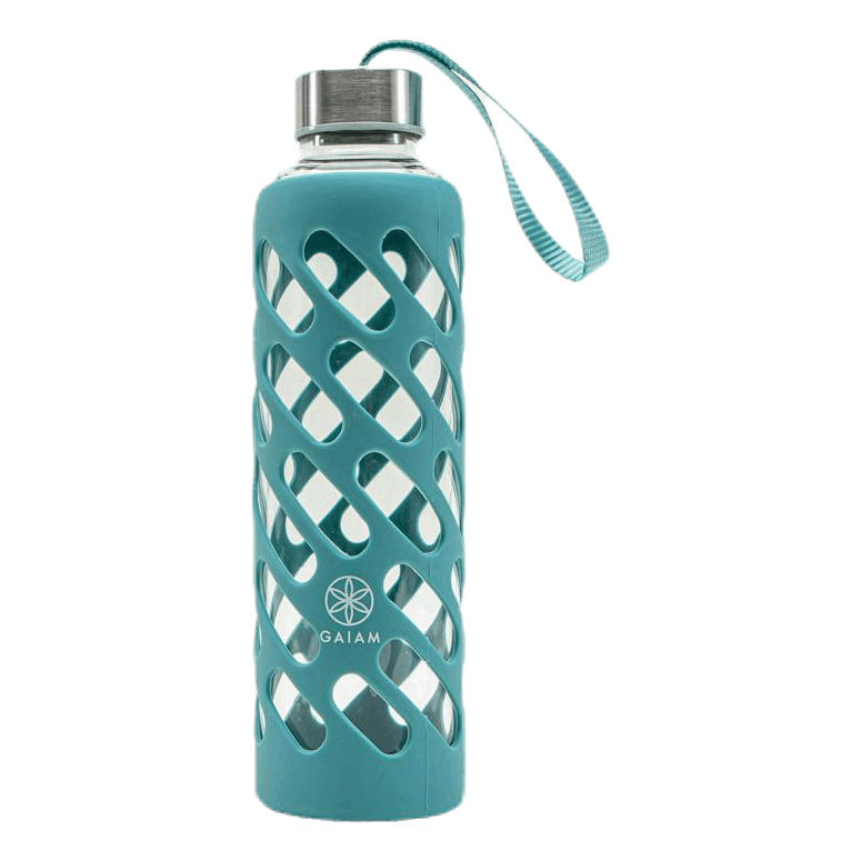 Sure Grip Glass Water Bottle Viridian Blue