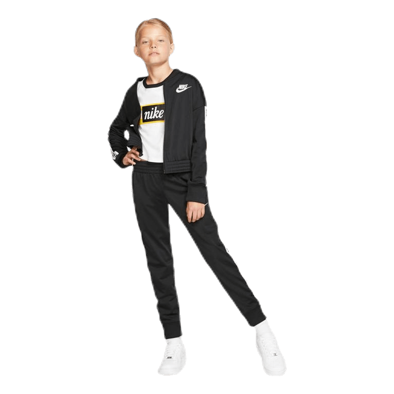 Girls Tricot Essential Tracksuit Black