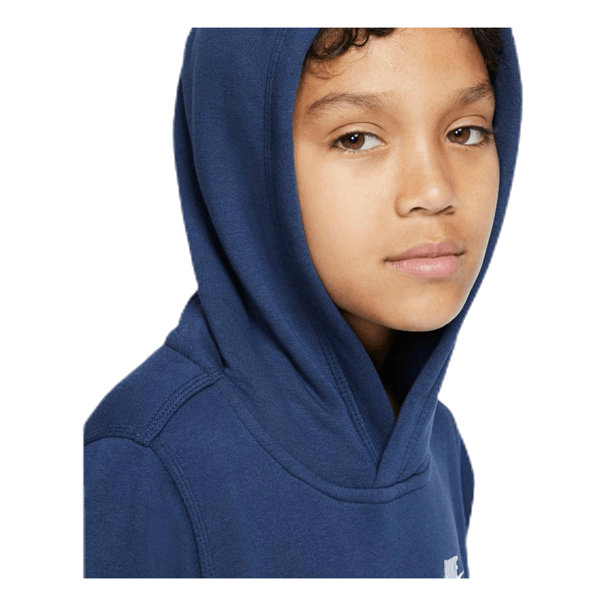 Sportswear Club Big Kids' Pullover Hoodie MIDNIGHT NAVY/WHITE