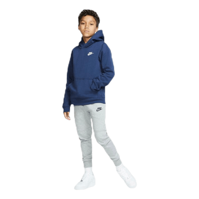 Sportswear Club Big Kids' Pullover Hoodie MIDNIGHT NAVY/WHITE