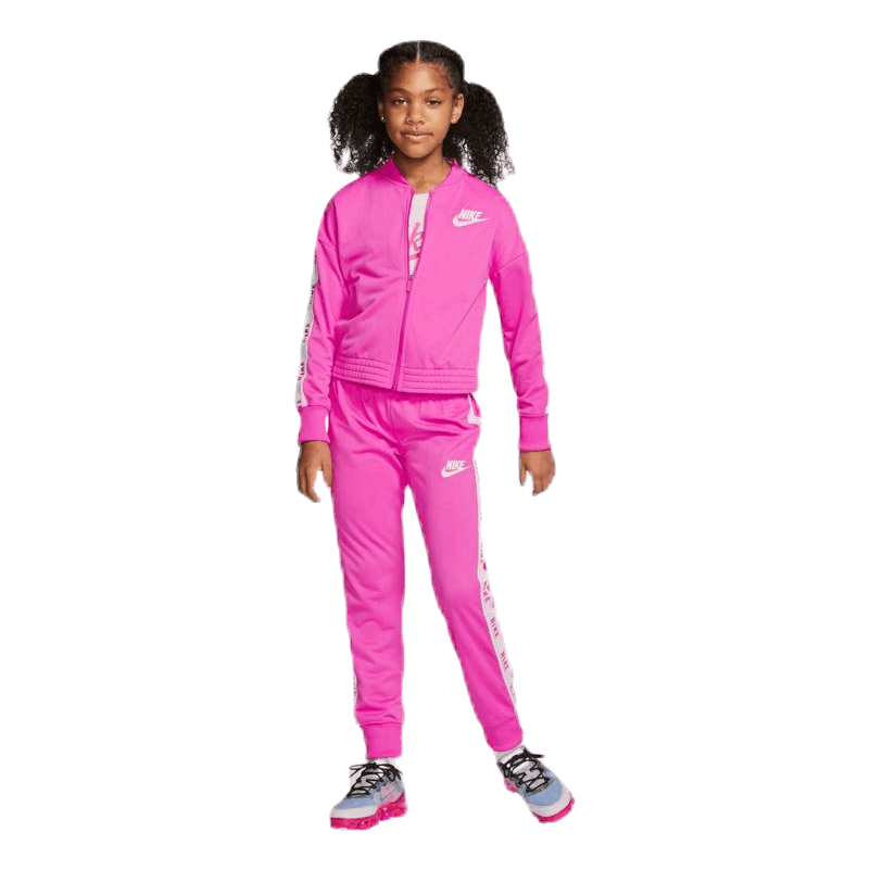 Girls Tricot Essential Tracksuit Pink
