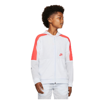 Woven Front Zip Training Junior Grey