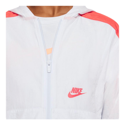 Woven Front Zip Training Junior Grey