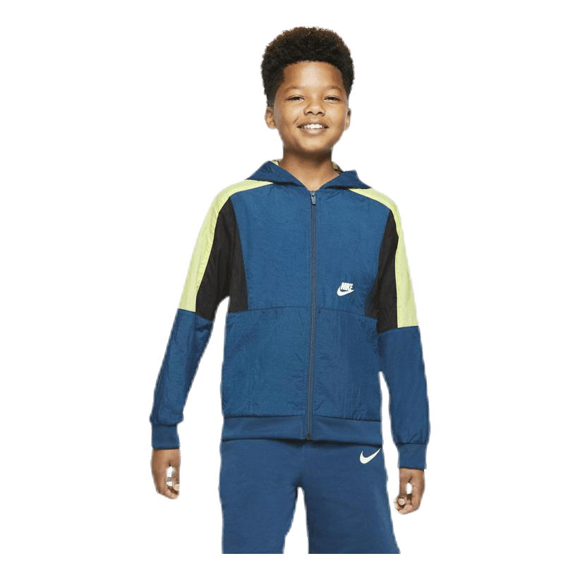 Woven Front Zip Training Junior Blue/Green