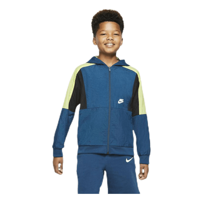 Woven Front Zip Training Junior Blue/Green