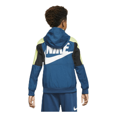 Woven Front Zip Training Junior Blue/Green