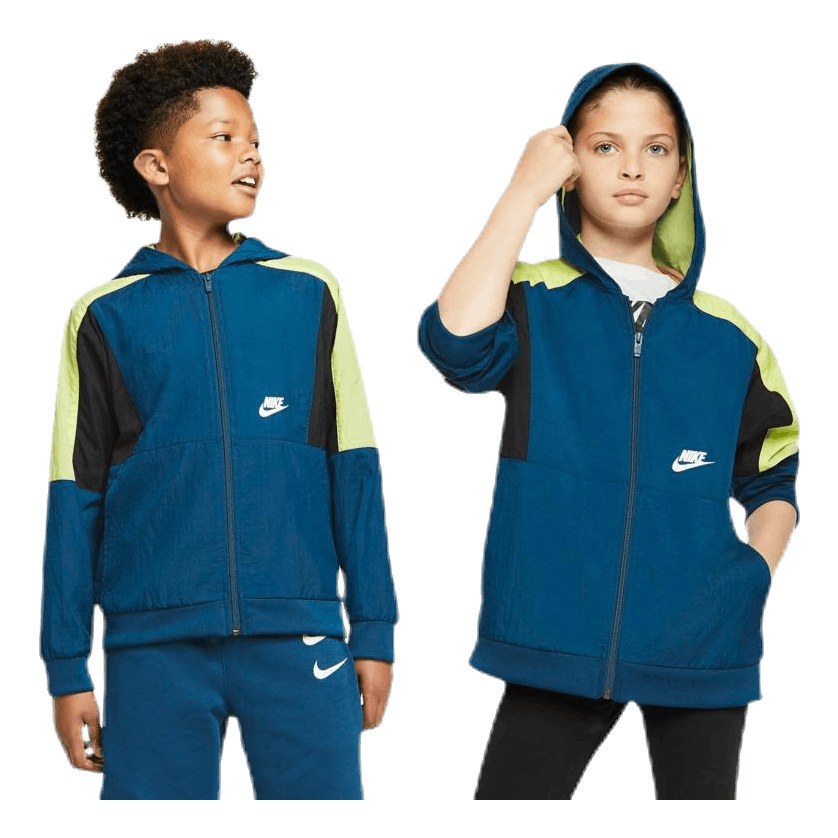 Woven Front Zip Training Junior Blue/Green