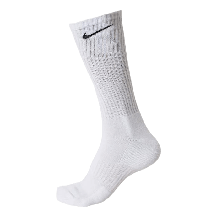 Everyday Cushioned Training Crew Socks (6 Pairs) WHITE/BLACK