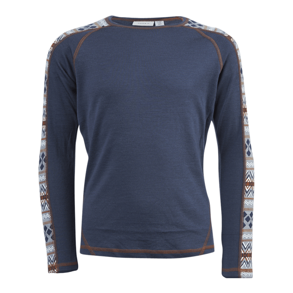 Willto Wool Ls Top Blue