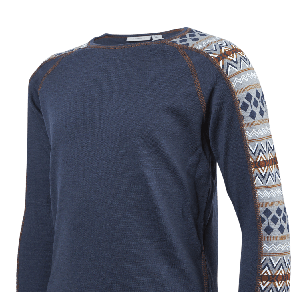 Willto Wool Ls Top Blue