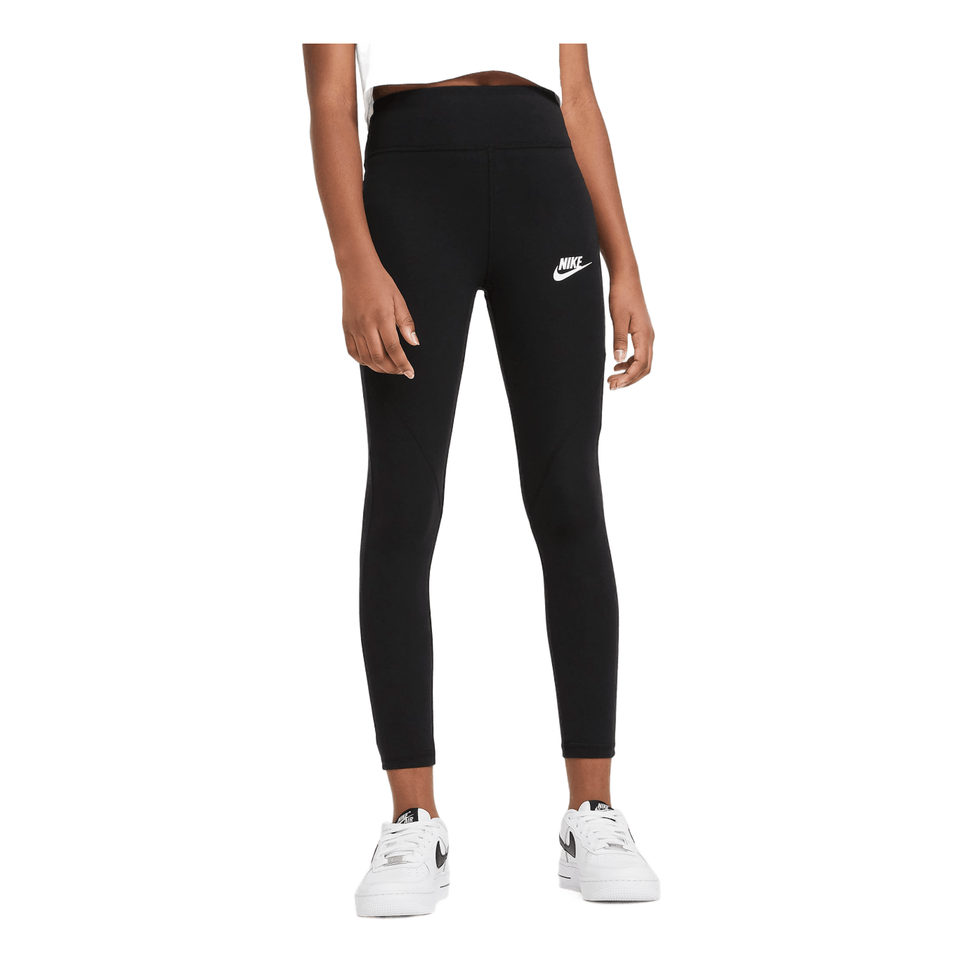 Sportswear Favorites Big Kids' (Girls') High-Waisted Leggings BLACK/WHITE