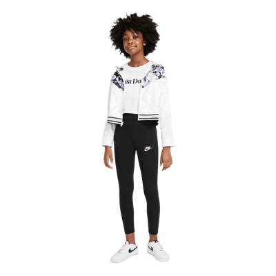 Sportswear Favorites Big Kids' (Girls') High-Waisted Leggings BLACK/WHITE