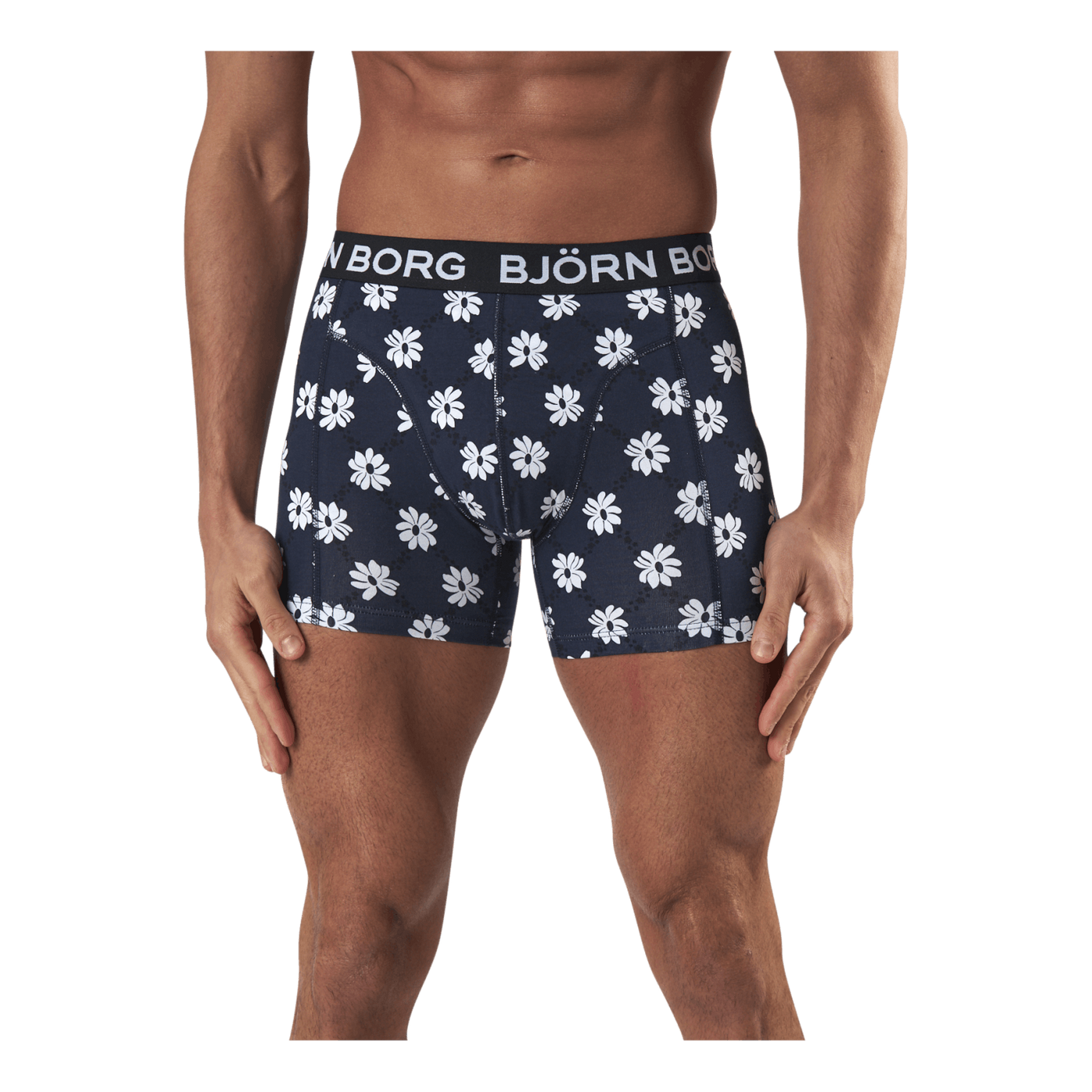 Sammy Flower Grid Short Blue