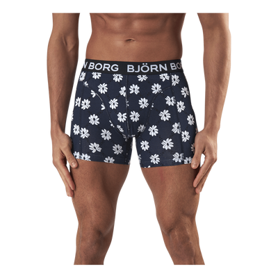 Sammy Flower Grid Short Blue