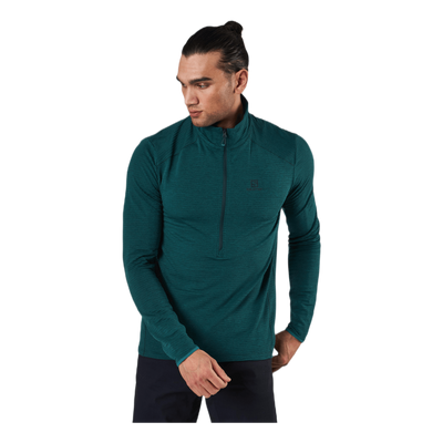 Outline Half Zip Midlayer Green