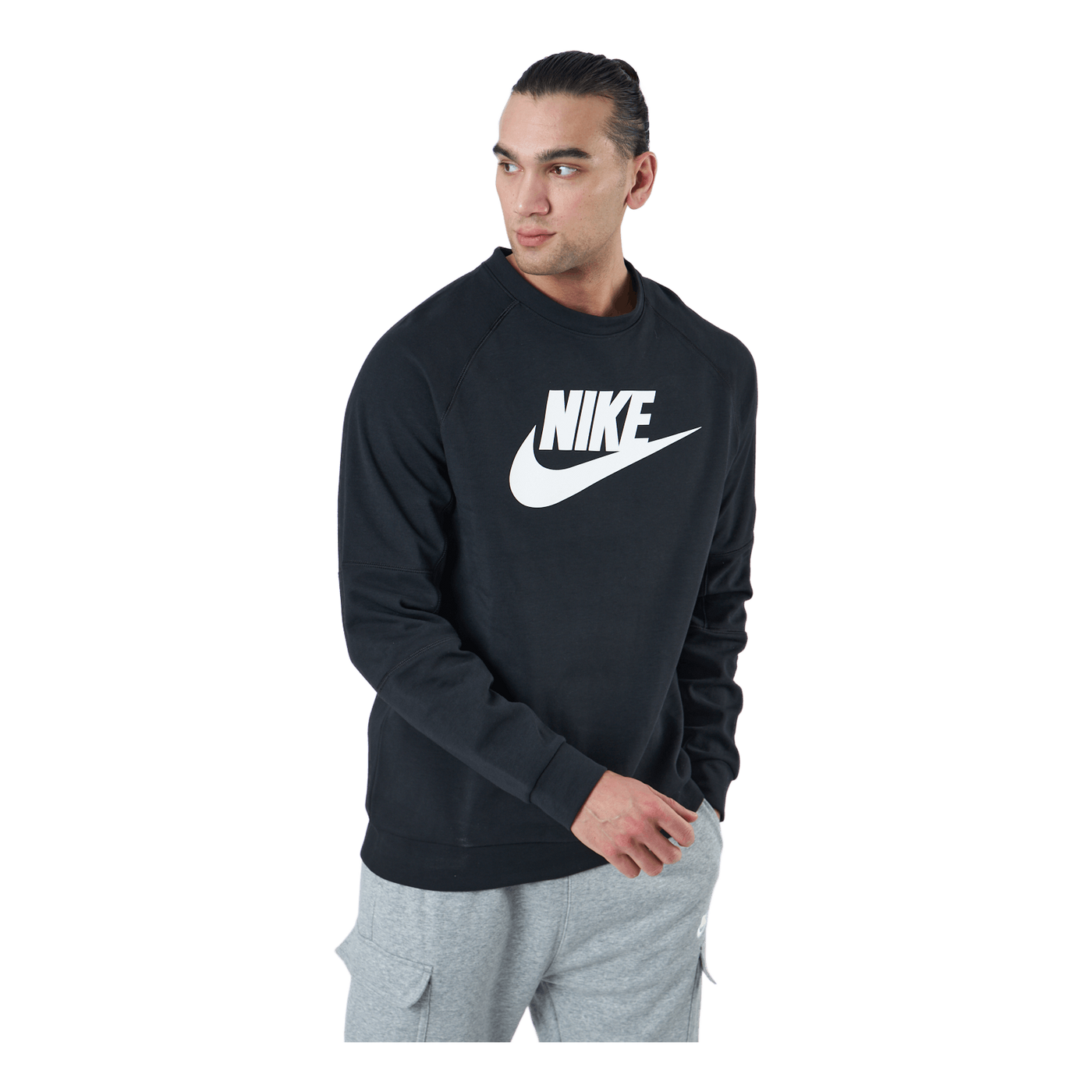 Essentials Fleece Crew White/Black