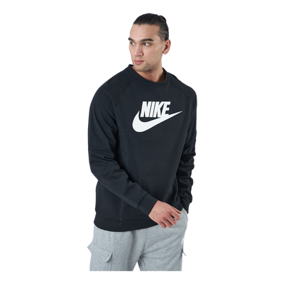 Essentials Fleece Crew White/Black