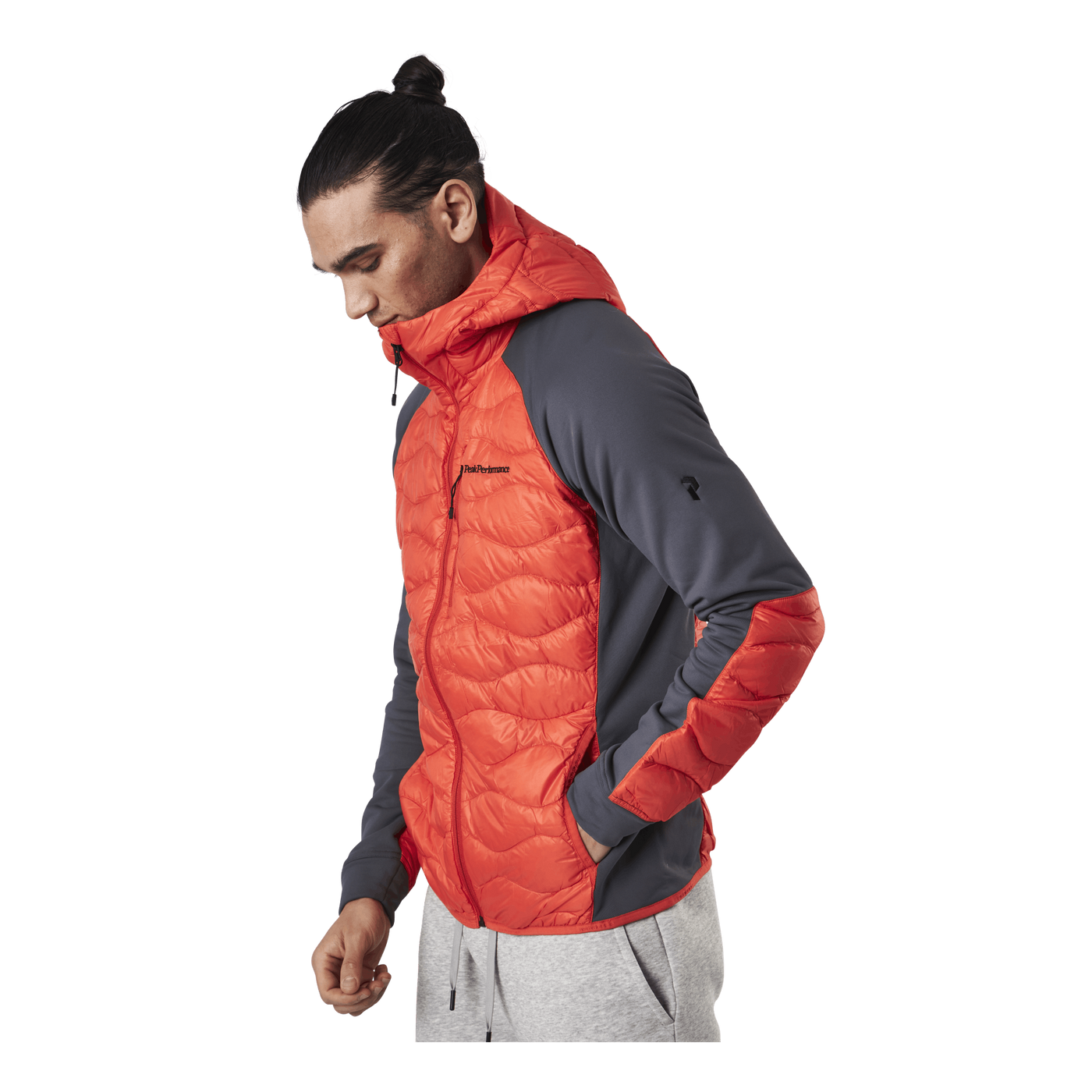 Helium Hybrid Hood Jacket Red