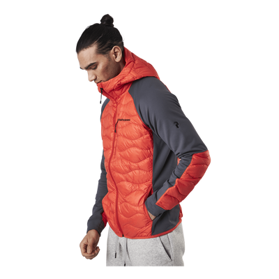 Helium Hybrid Hood Jacket Red