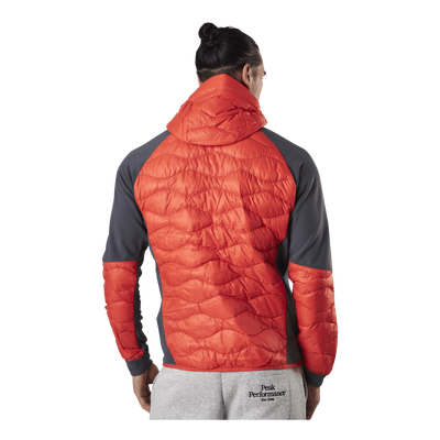 Helium Hybrid Hood Jacket Red