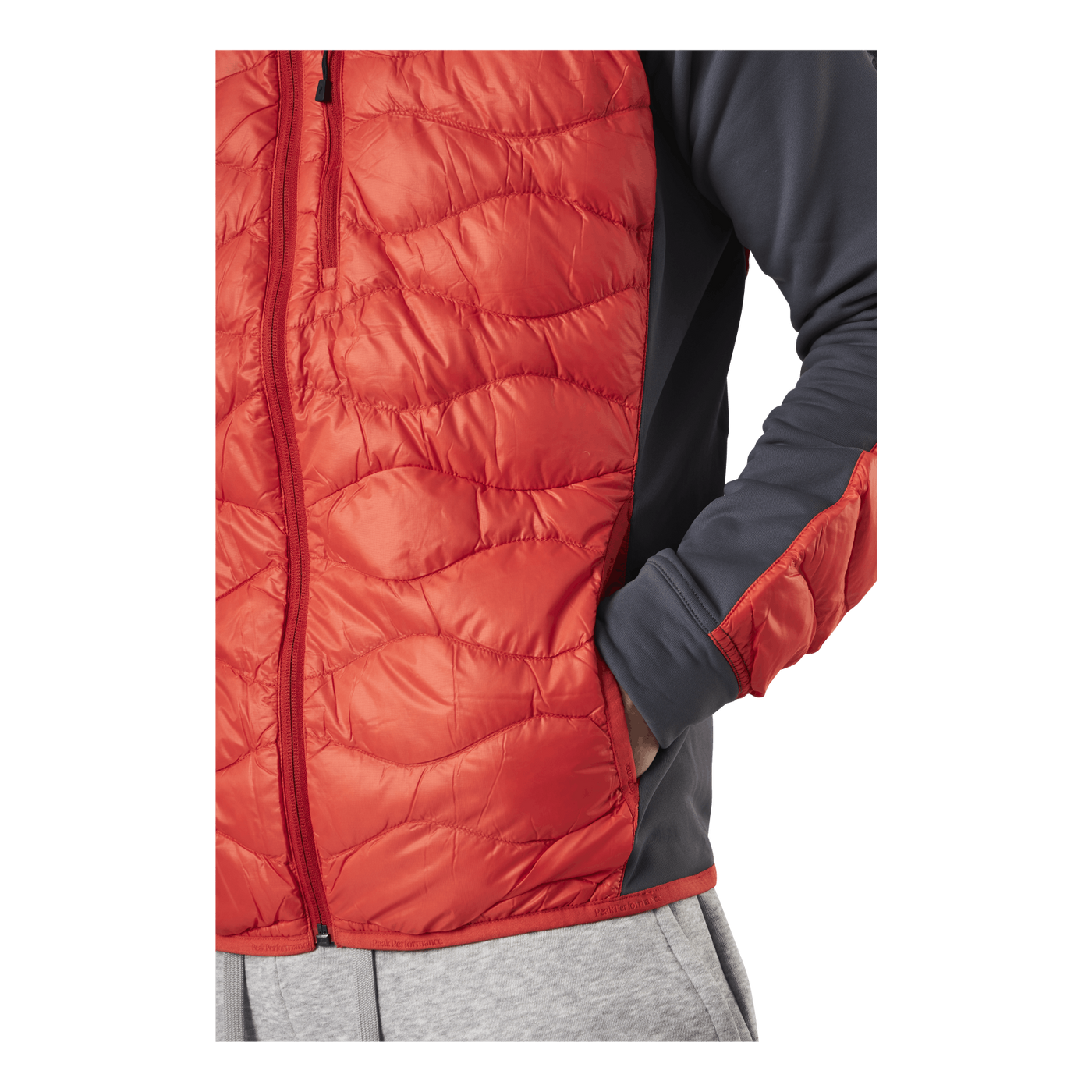 Helium Hybrid Hood Jacket Red