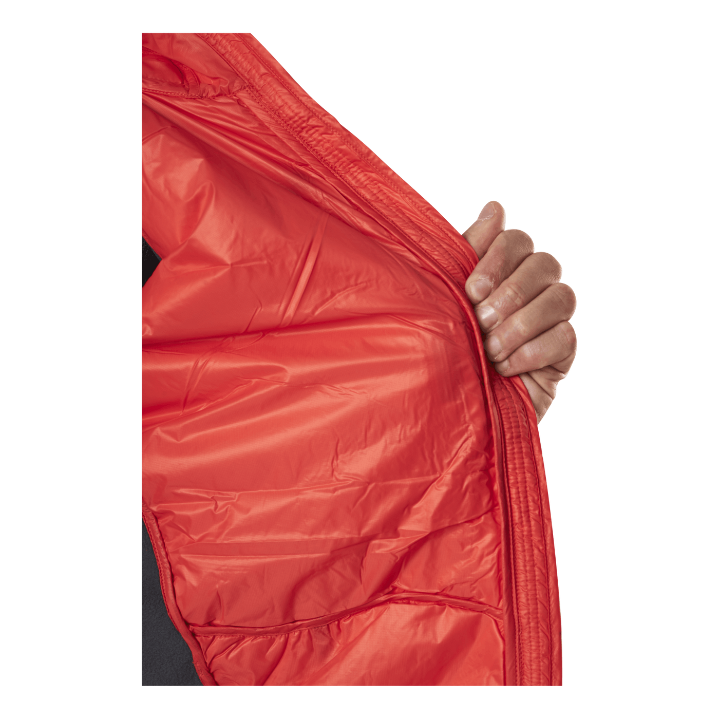 Helium Hybrid Hood Jacket Red