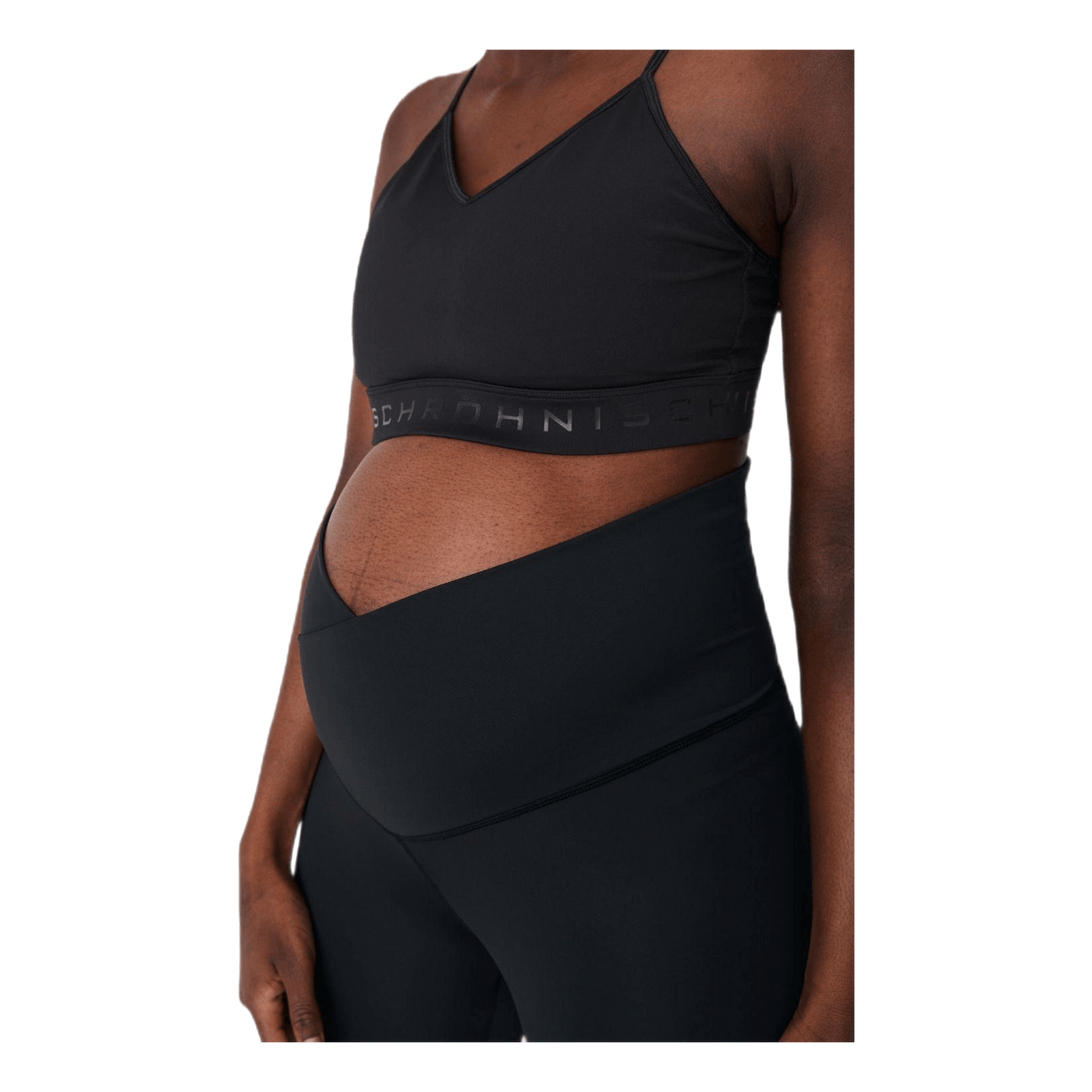 Maternity Wrap Tights Black