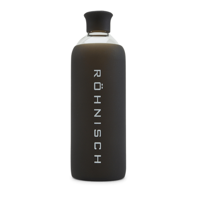 Glass Water Bottle Black