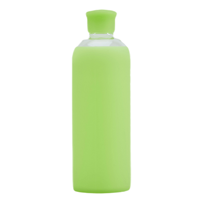 Glass Water Bottle Green