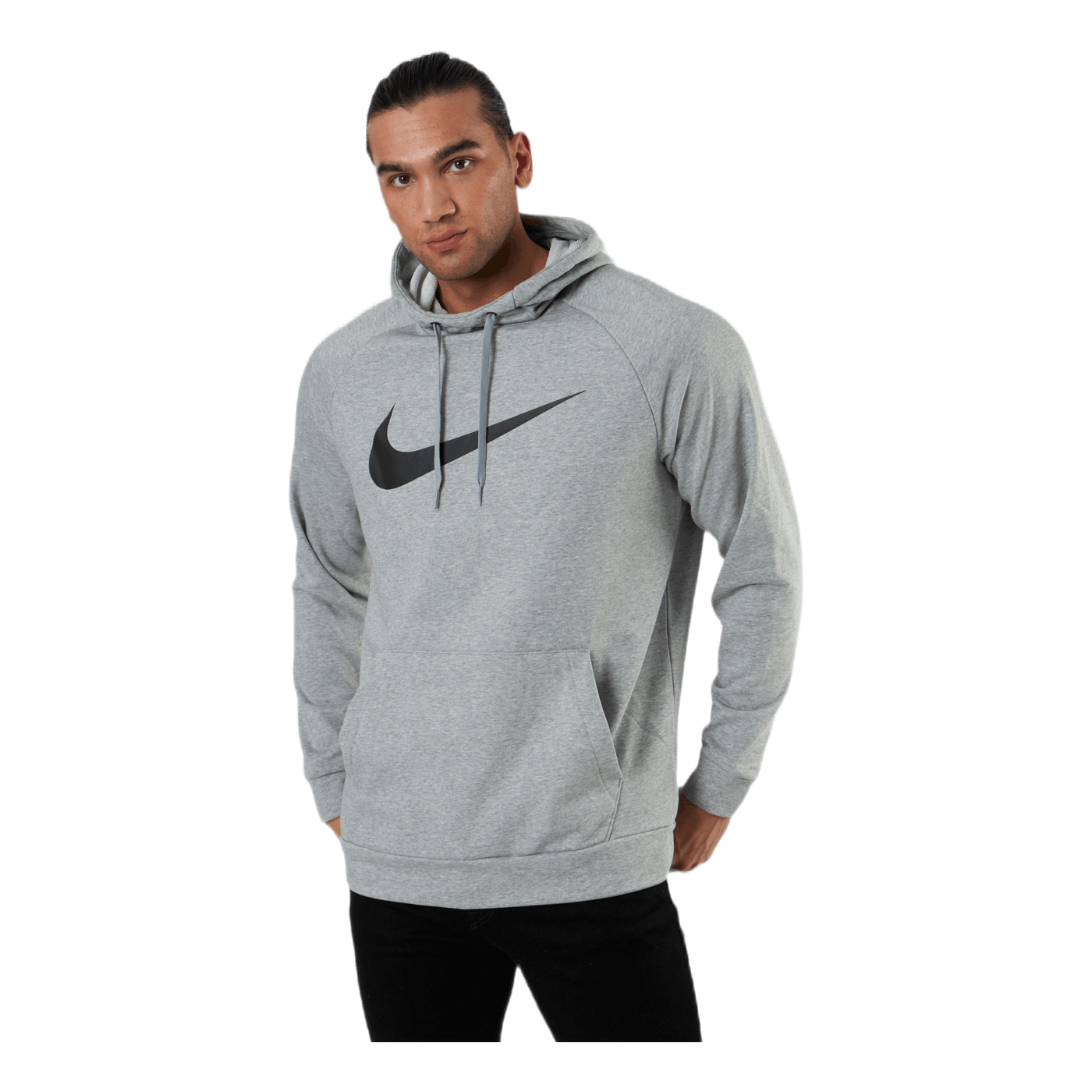 Dri-FIT Men's Pullover Training Hoodie DK GREY HEATHER/BLACK