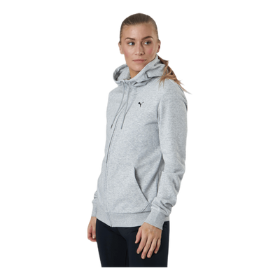 Essential Small Logo Full-Zip Hoodie Tr Grey