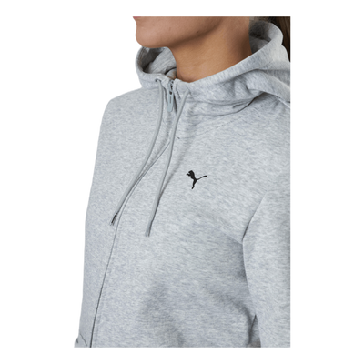 Essential Small Logo Full-Zip Hoodie Tr Grey