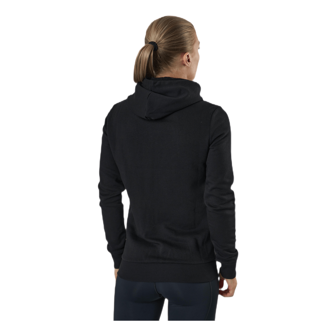 Essential Small Logo Full-Zip Hoodie Tr Black