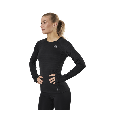 Adidas Runner Long Sleeve Tee Women Black / Reflective Silver