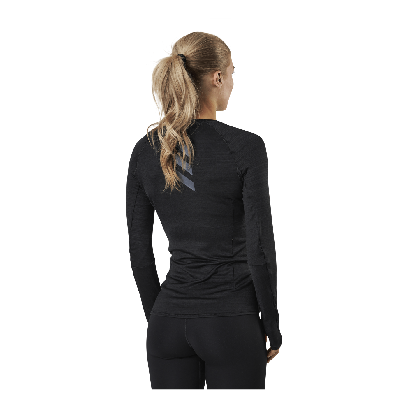 Adidas Runner Long Sleeve Tee Women Black / Reflective Silver