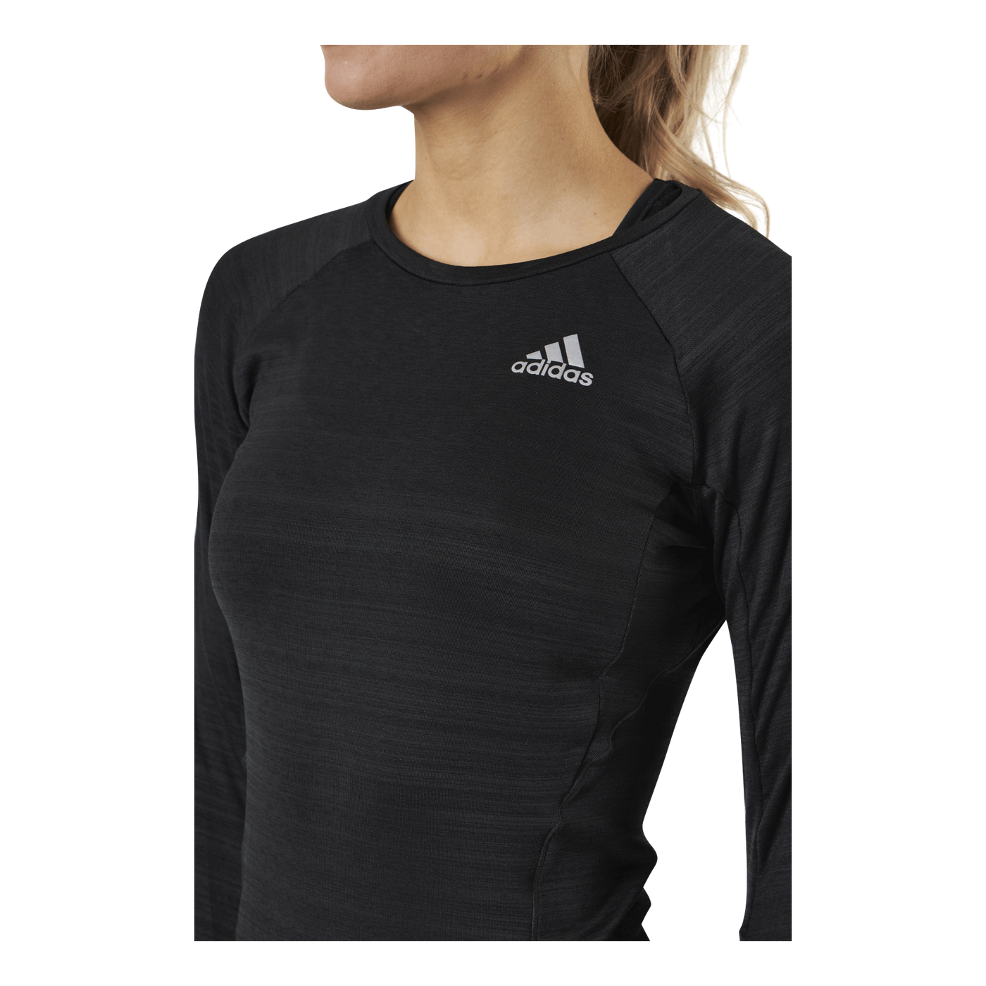 Adidas Runner Long Sleeve Tee Women Black / Reflective Silver