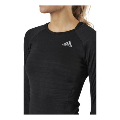 Adidas Runner Long Sleeve Tee Women Black / Reflective Silver