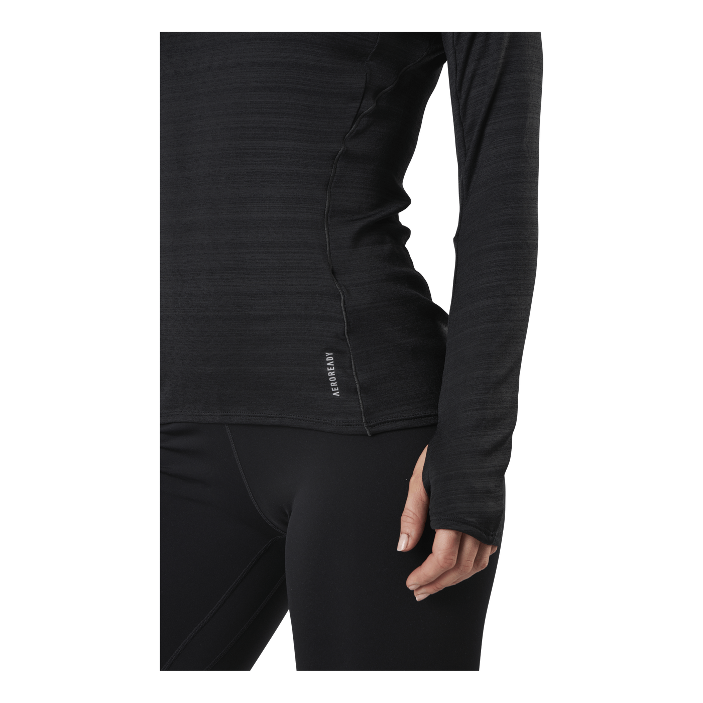 Adidas Runner Long Sleeve Tee Women Black / Reflective Silver