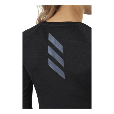 Adidas Runner Long Sleeve Tee Women Black / Reflective Silver