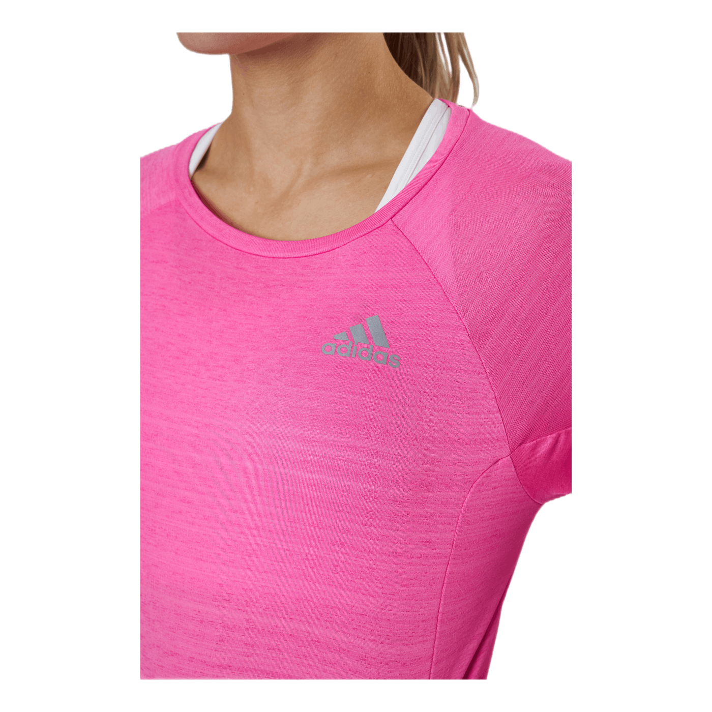 Adidas Runner Long Sleeve Tee Women Screaming Pink