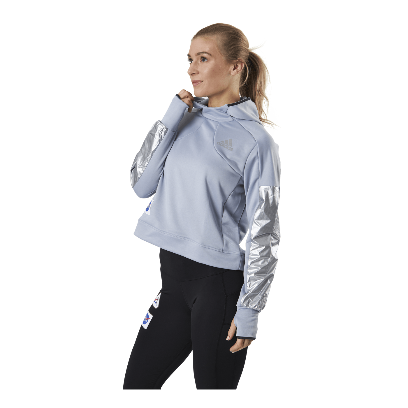 Space Race Hoodie Women Halo Silver