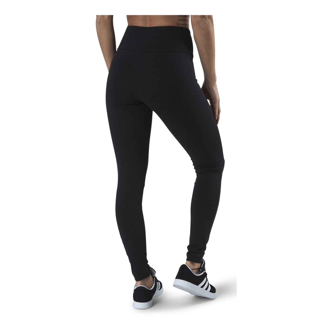 ESSENTIALS HIGH-WAISTED LOGO LEGGINGS Black / White