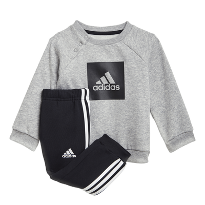 3-Stripes Fleece Jogger Set Medium Grey Heather