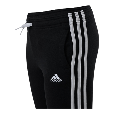 Adidas Girls Essentials 3 Stripes Ft Pant Black / White