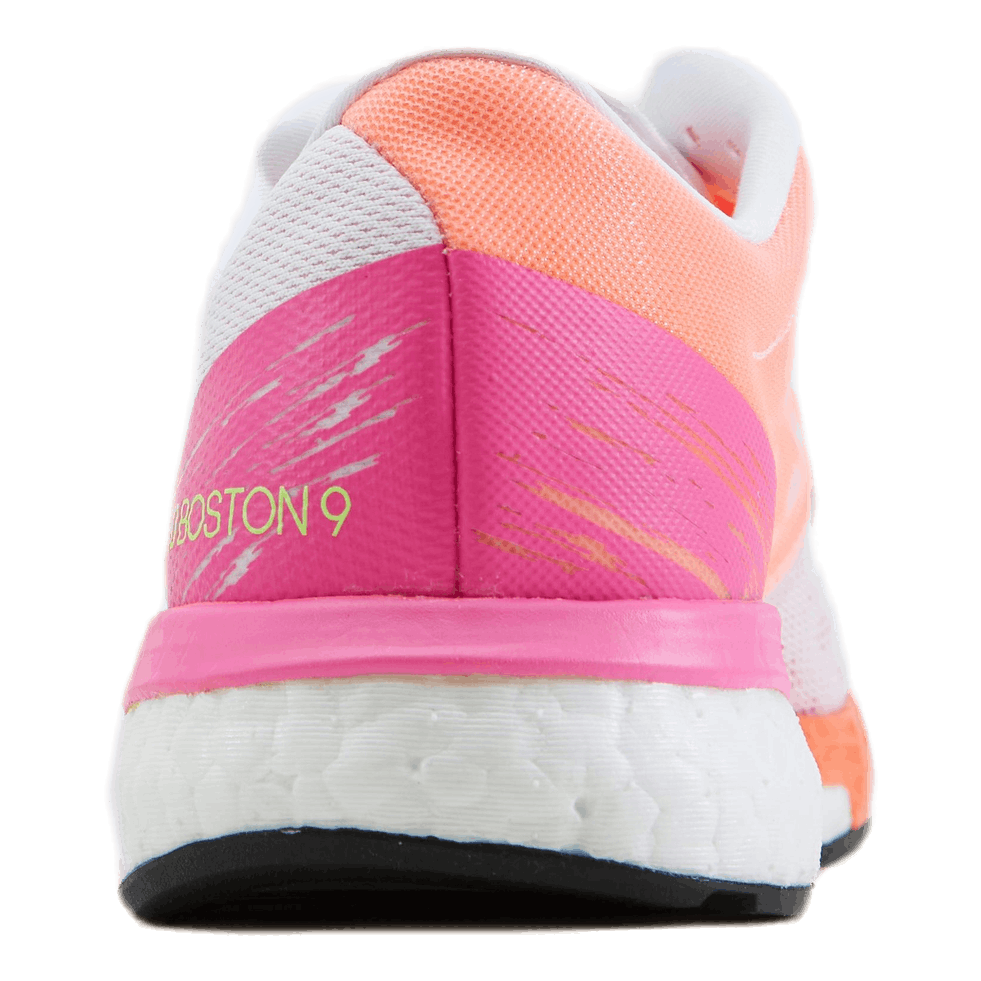 Adizero Boston 9 Shoes Cloud White / Silver Metallic / Screaming Pink