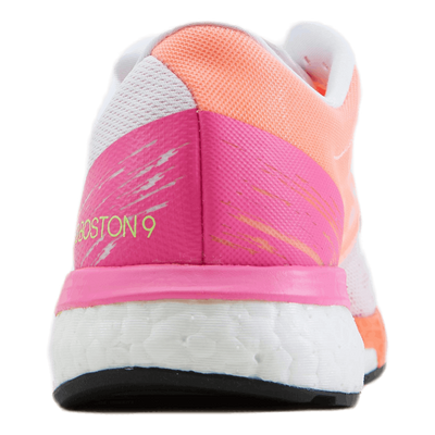 Adizero Boston 9 Shoes Cloud White / Silver Metallic / Screaming Pink